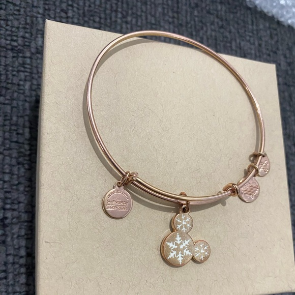Disney Alex and Ani Mickey Snowflake in Rose Gold - Picture 3 of 4